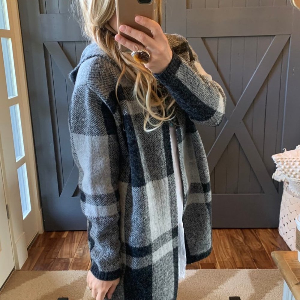 New Hooded Cardigan Sweater Coat Jacket - Picture 7 of 10